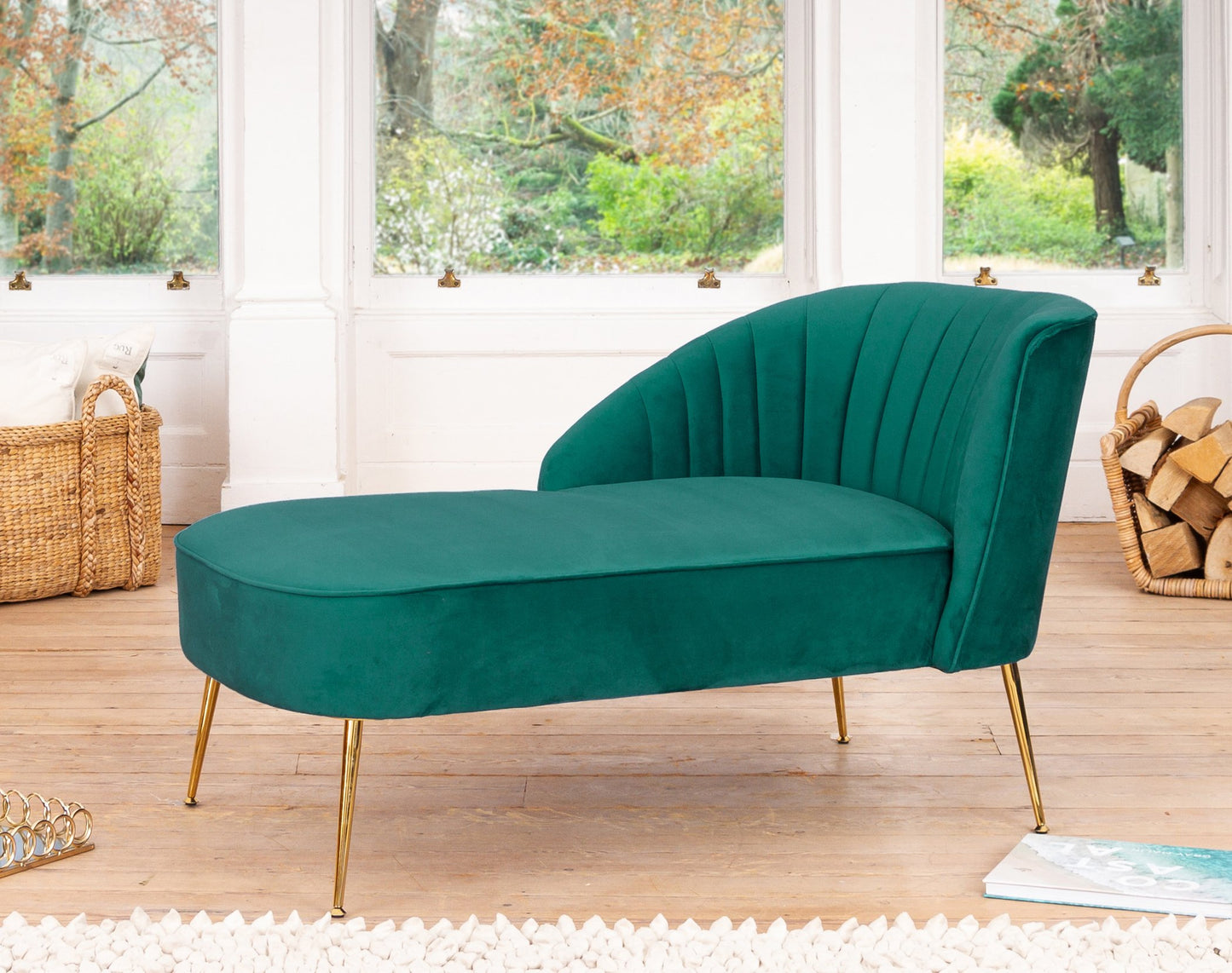 Prestbury Velvet Chaise Longue