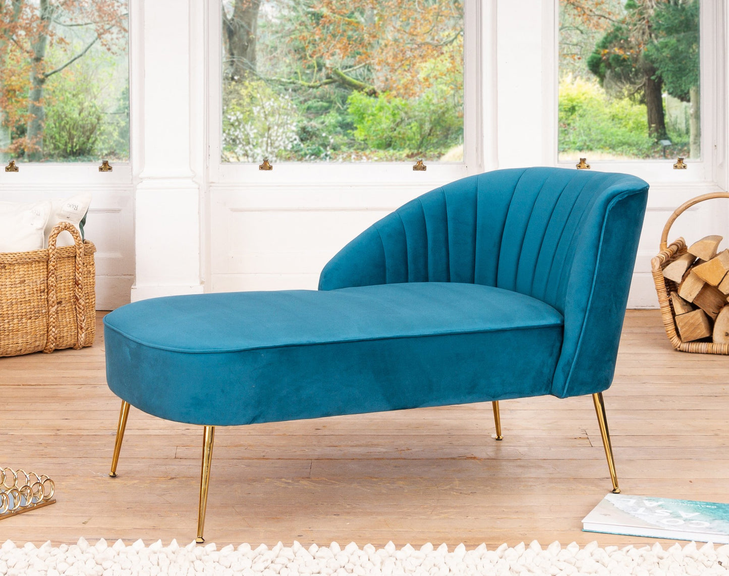 Prestbury Velvet Chaise Longue