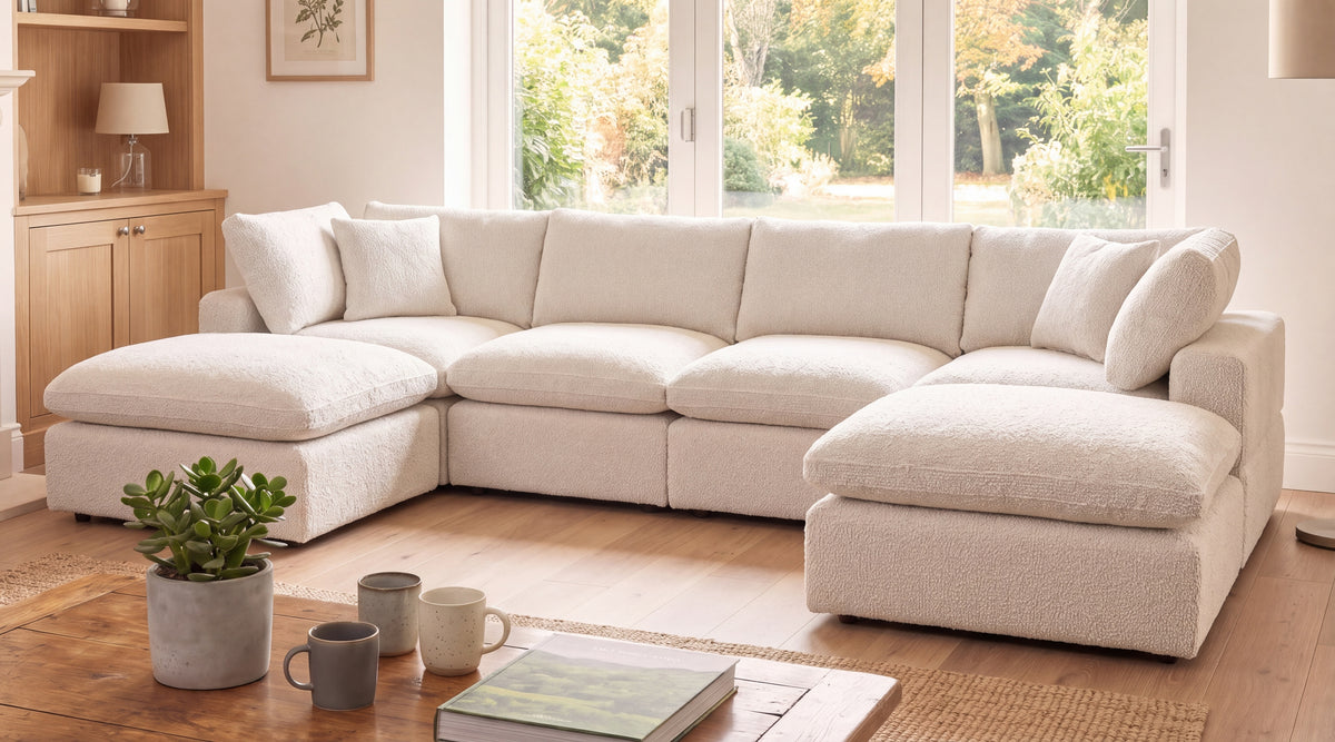 Bentham 6-Piece 4 Seat U-Shaped Modular Corner Sofa