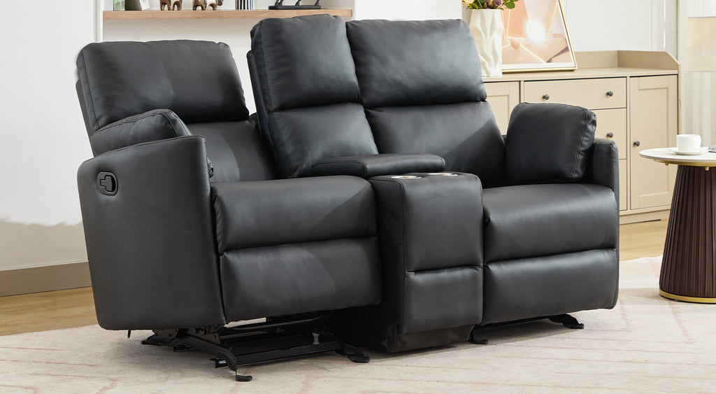 Bletchley 2 Seat Glider/Rocker Reclining Sofa with Centre Console