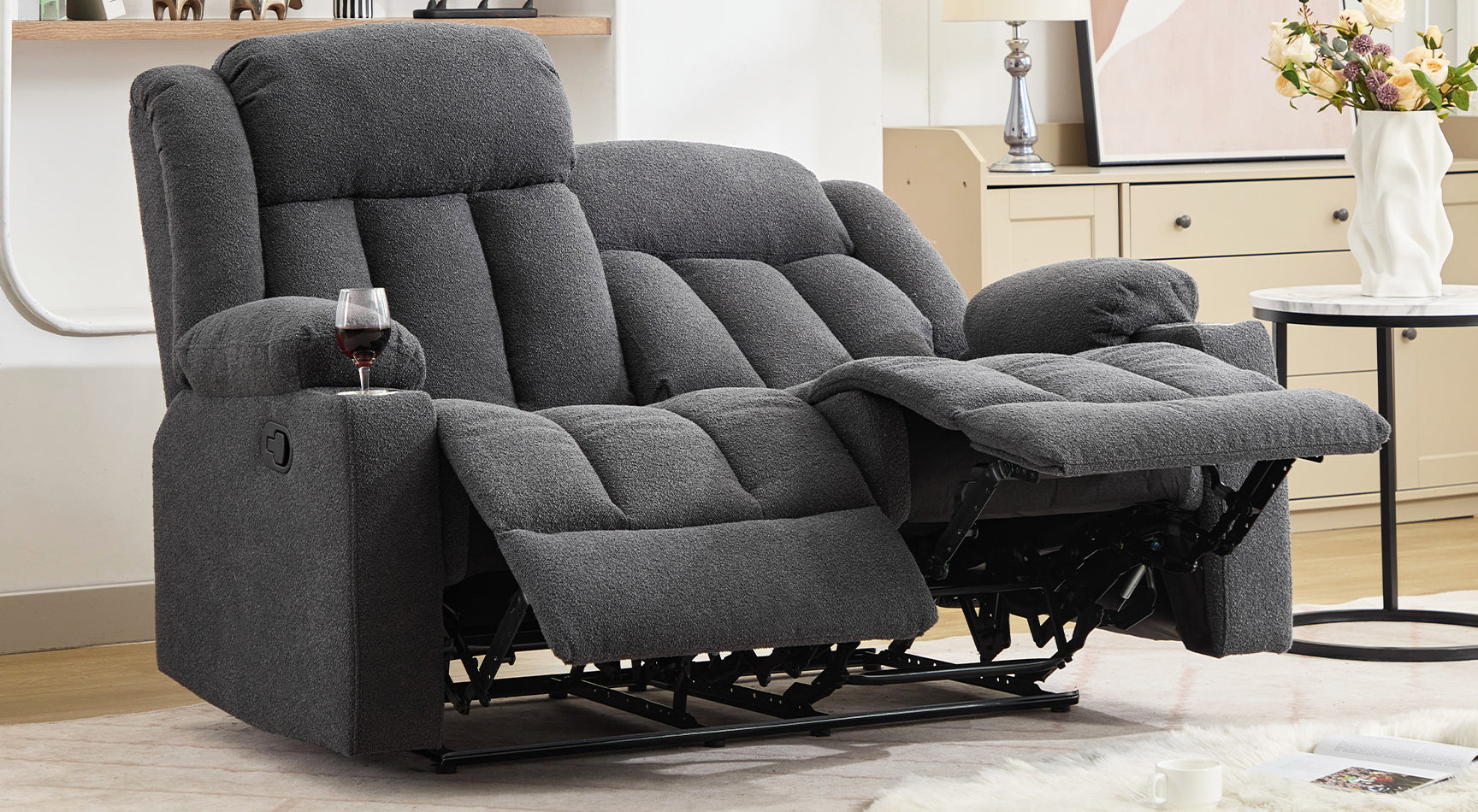 Cranfield 2 Seat Recliner Sofa with Cup Holders
