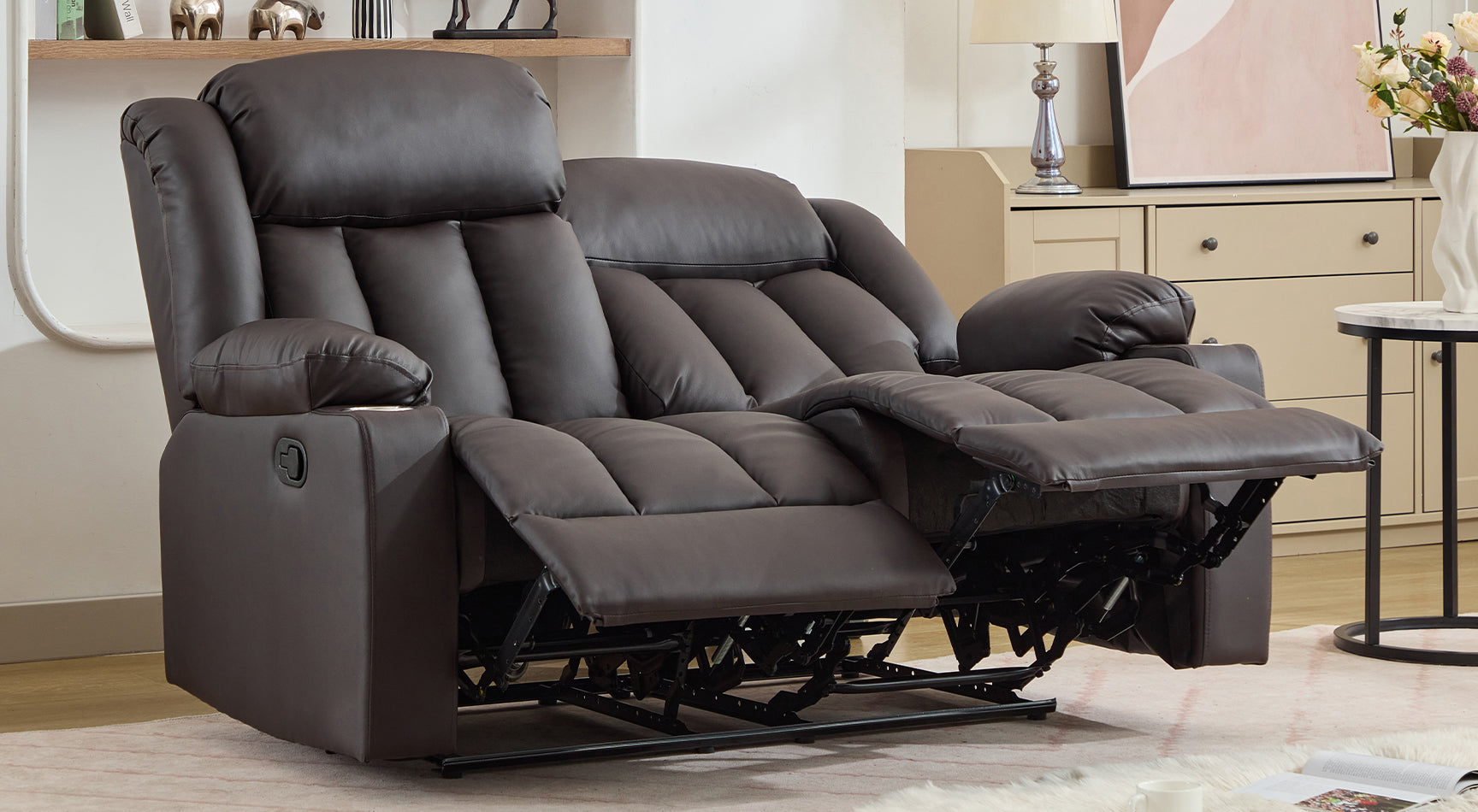 Brereton 2 Seat Recliner Sofa with Cup Holders