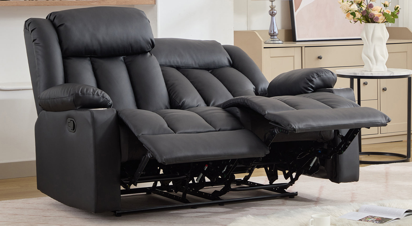 Brereton 2 Seat Recliner Sofa with Cup Holders