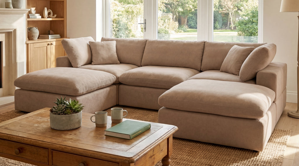 Cardew 5-Piece 3 Seat U-Shaped Modular Corner Sofa