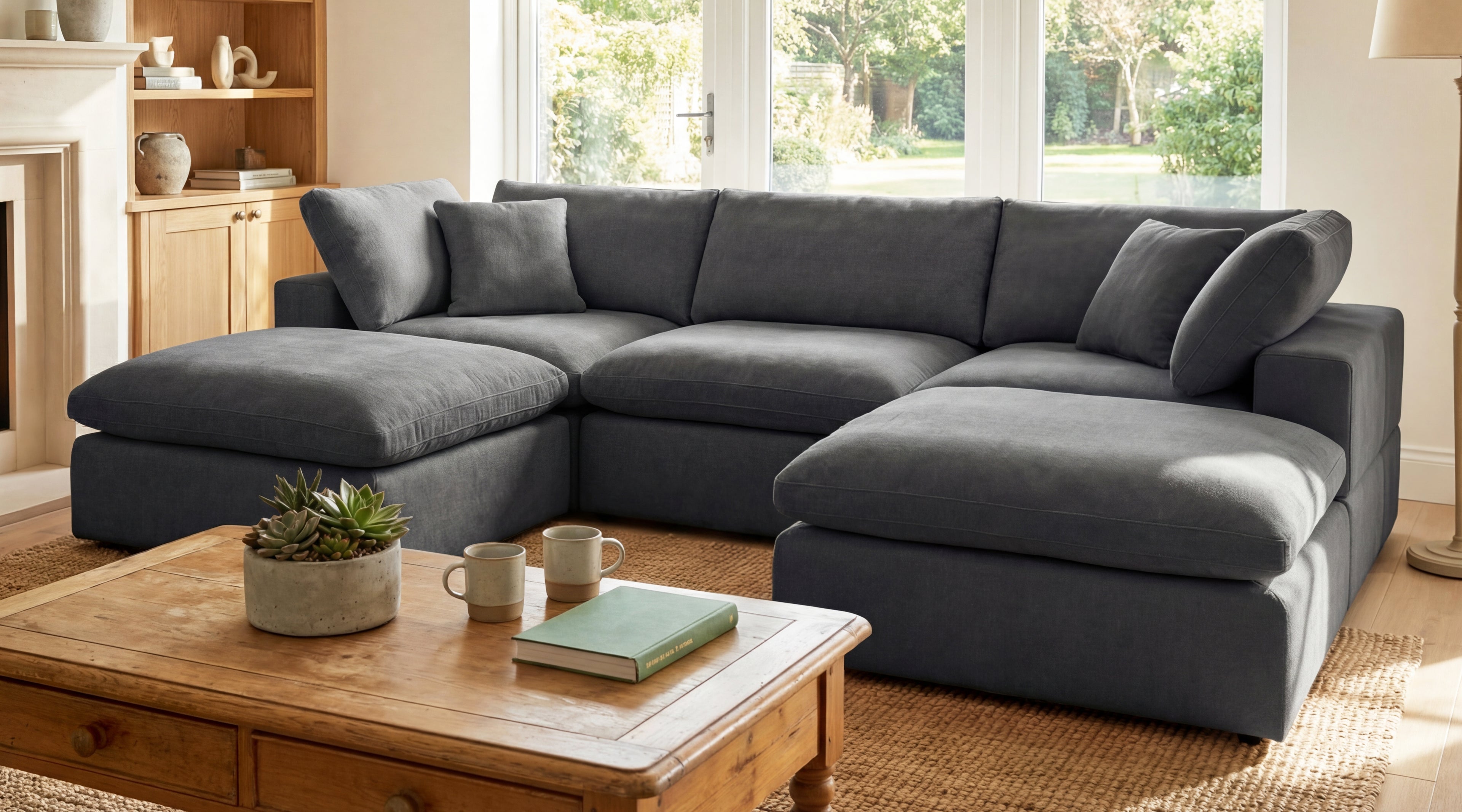 Cardew 5-Piece 3 Seat U-Shaped Modular Corner Sofa