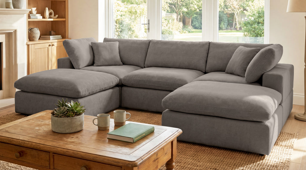 Cardew 5-Piece 3 Seat U-Shaped Modular Corner Sofa
