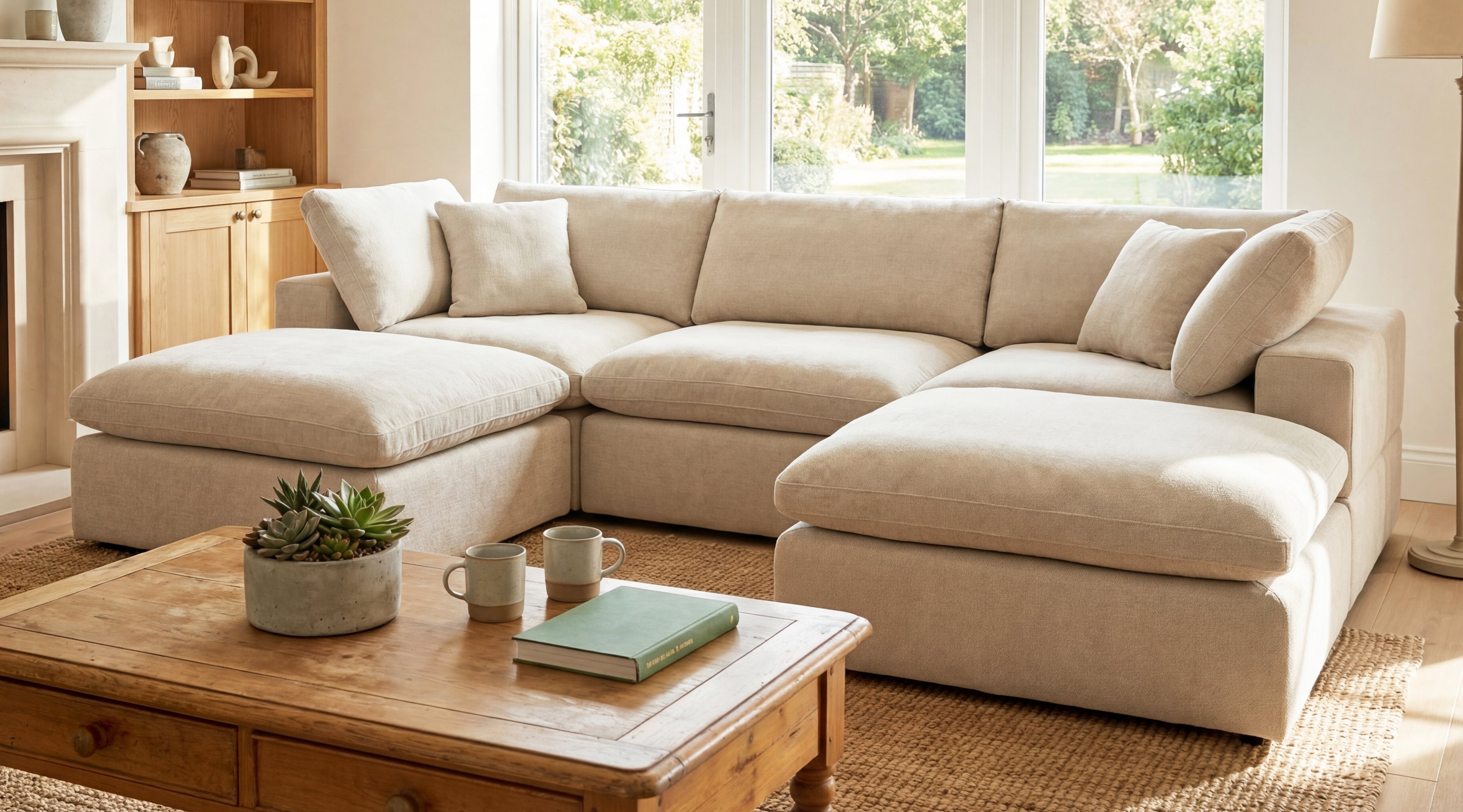 Cardew 5-Piece 3 Seat U-Shaped Modular Corner Sofa