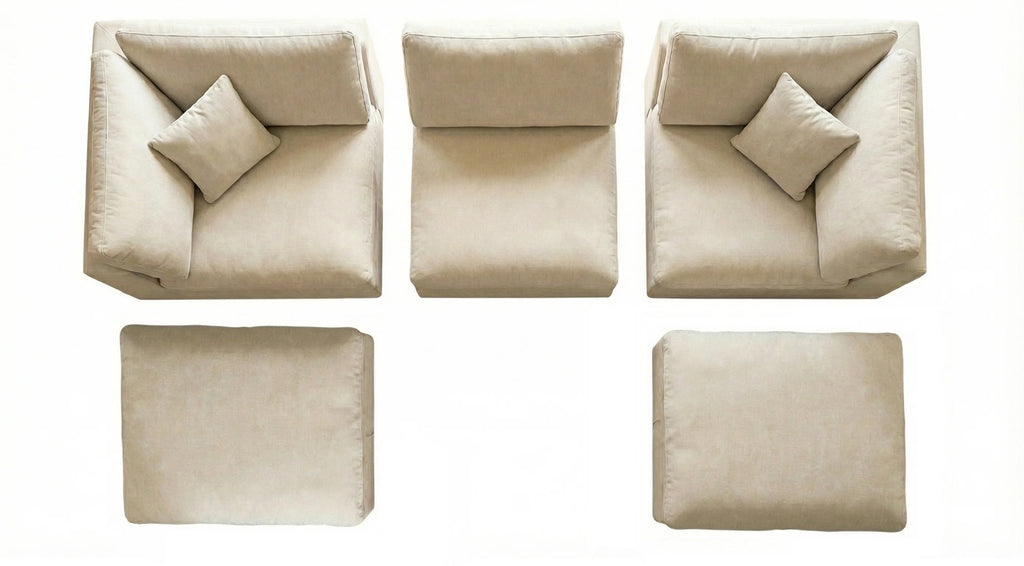 Cardew 5-Piece 3 Seat U-Shaped Modular Corner Sofa