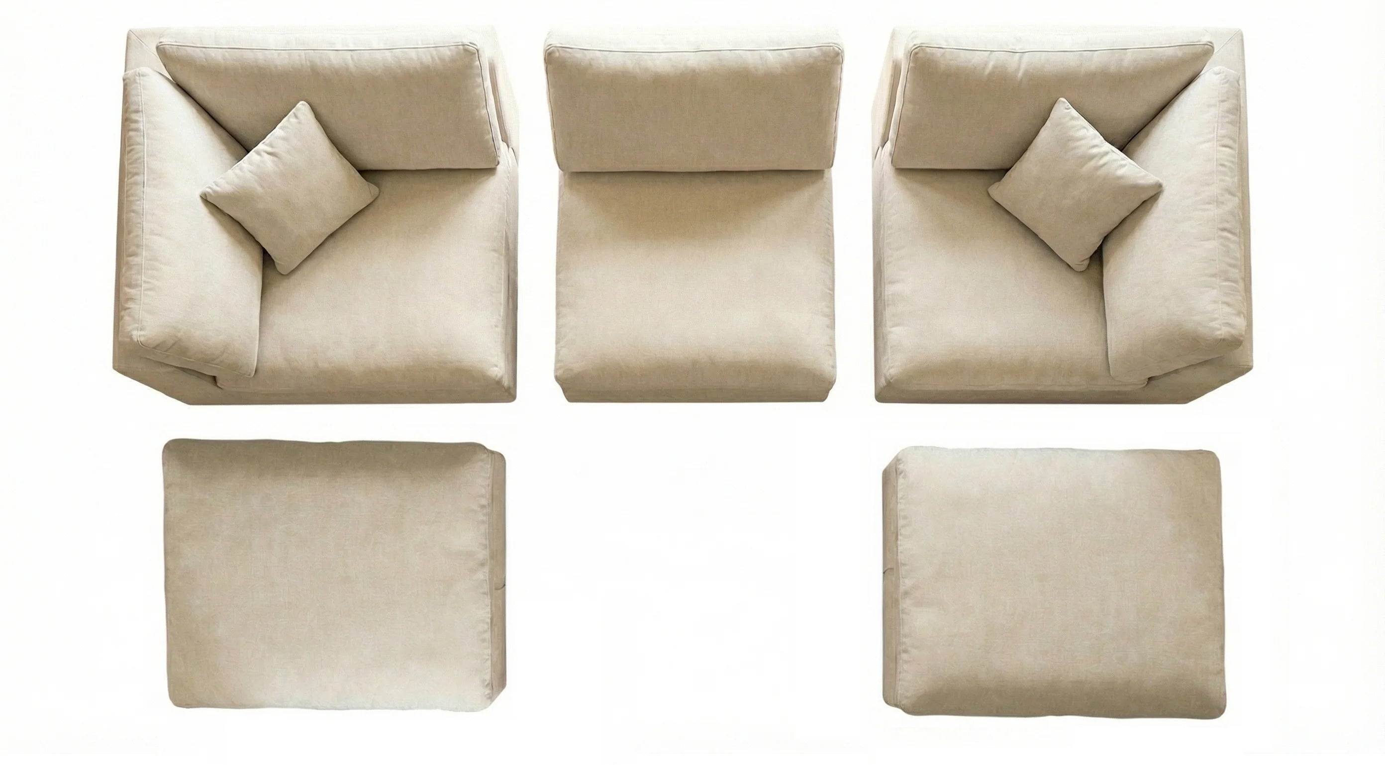 Cardew 5-Piece 3 Seat U-Shaped Modular Corner Sofa