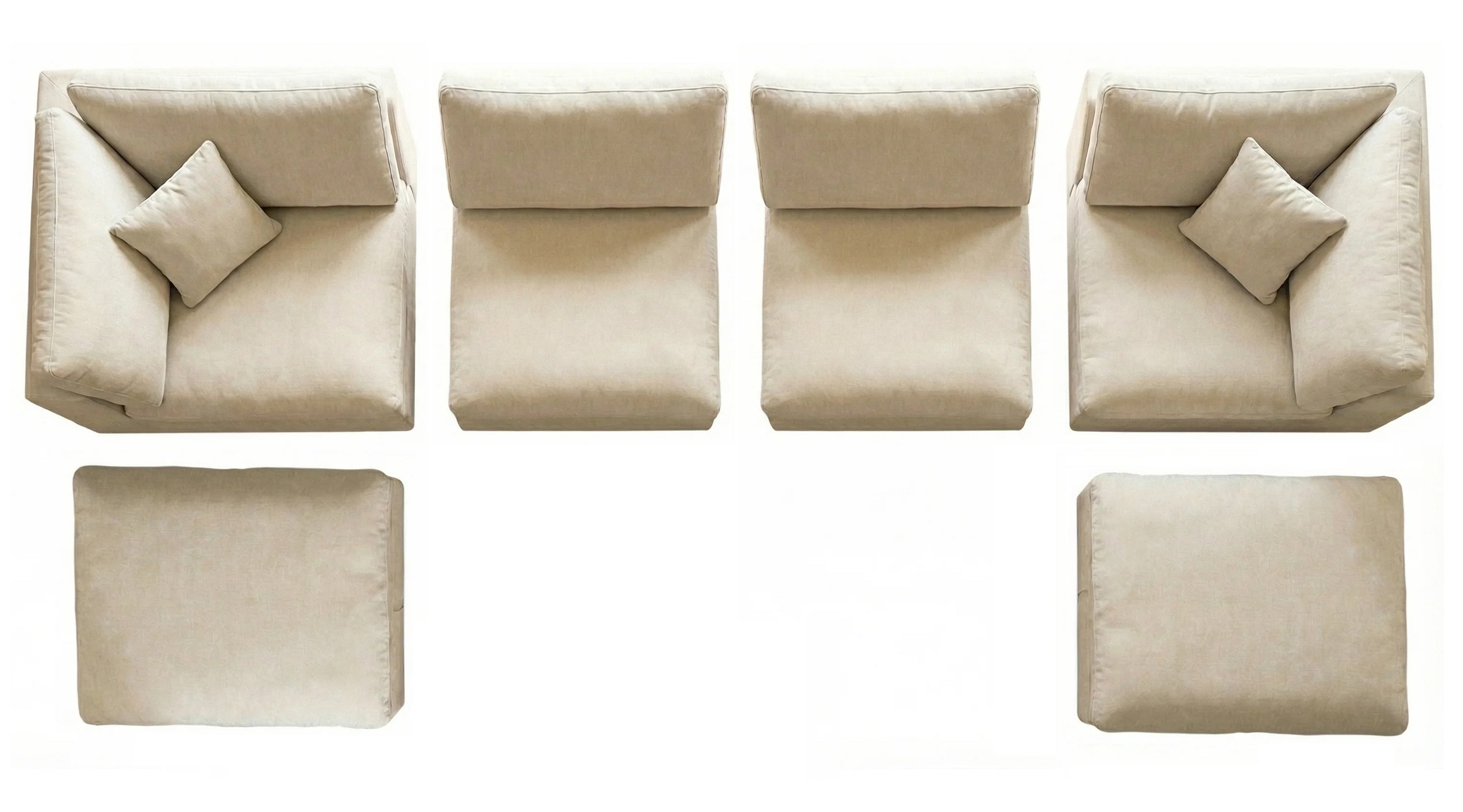 Cardew 6-Piece 4 Seat U-Shaped Modular Corner Sofa