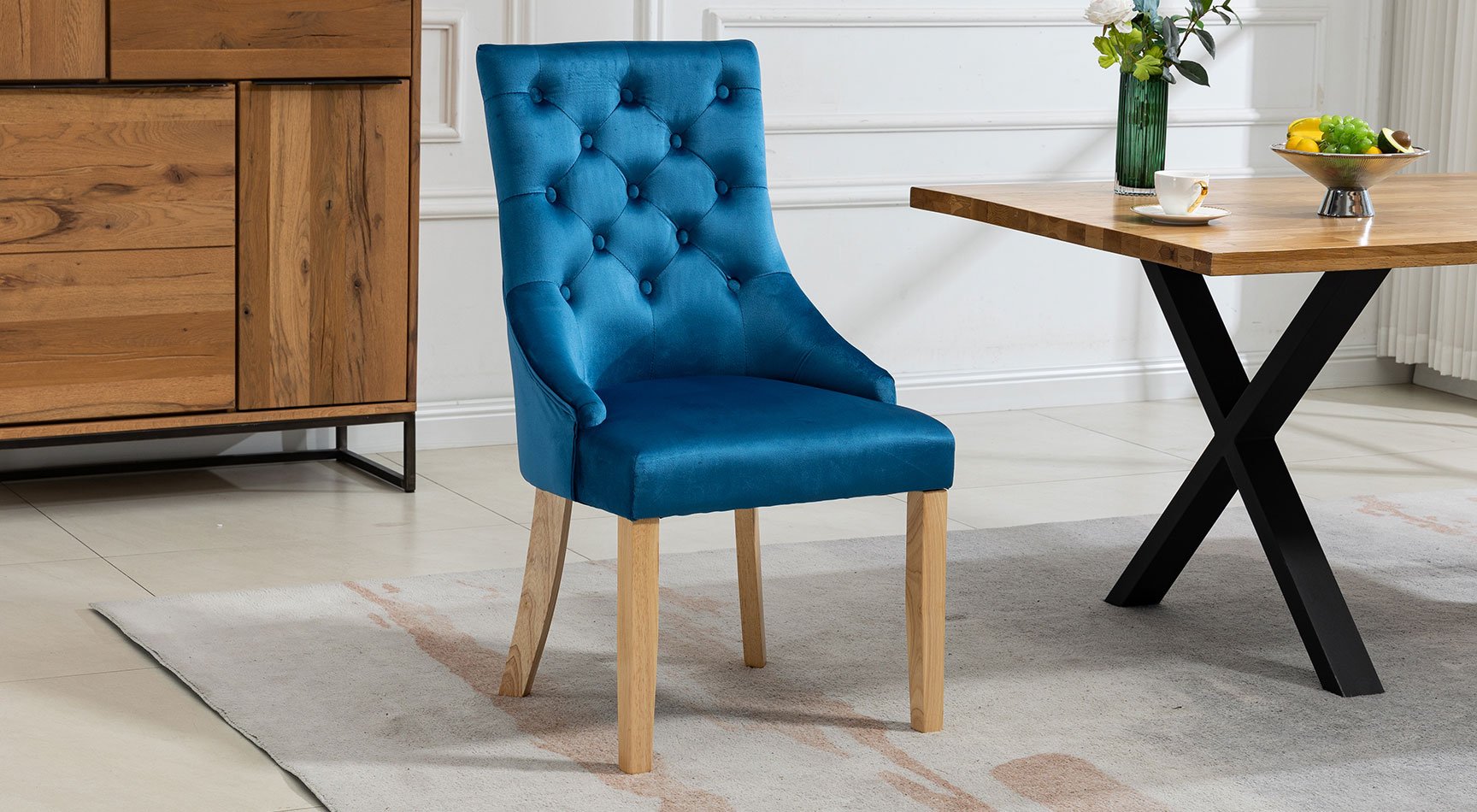 Ravenna Velvet Pair Of Dining Chairs