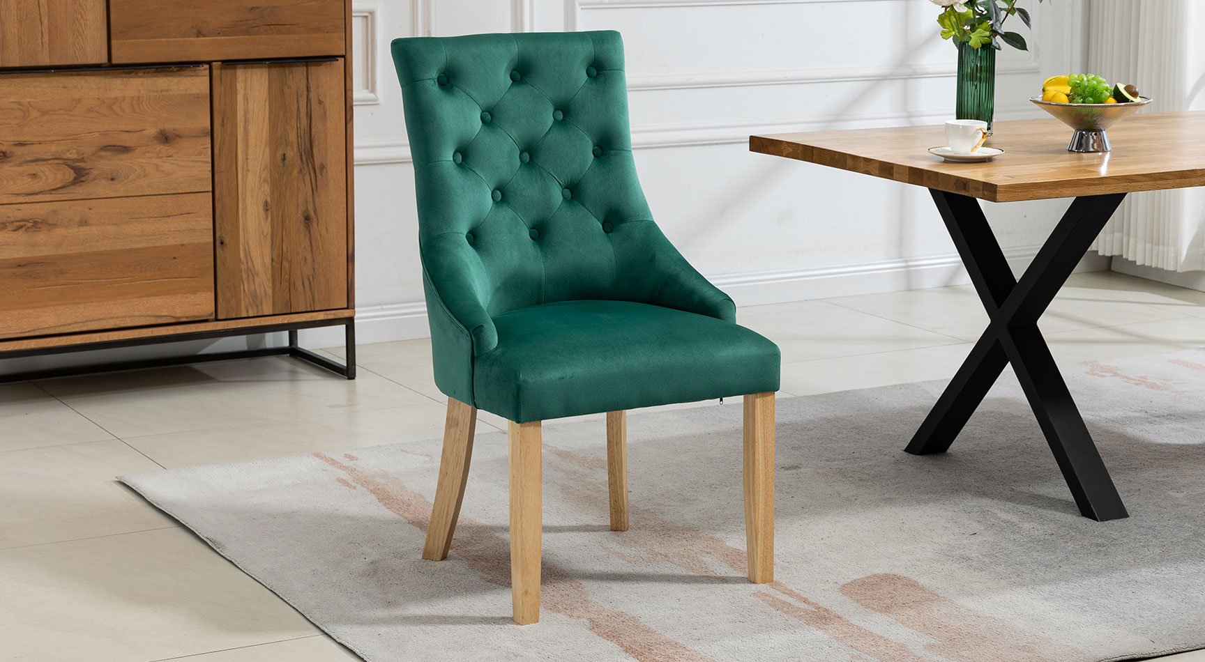 Ravenna Velvet Pair Of Dining Chairs