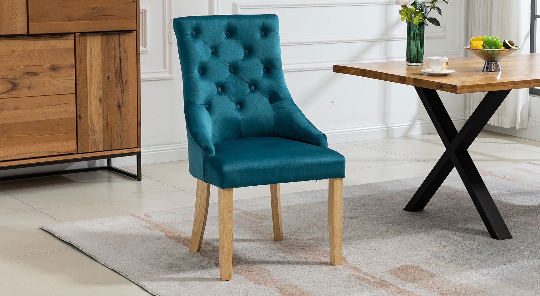 Ravenna Velvet Pair Of Dining Chairs