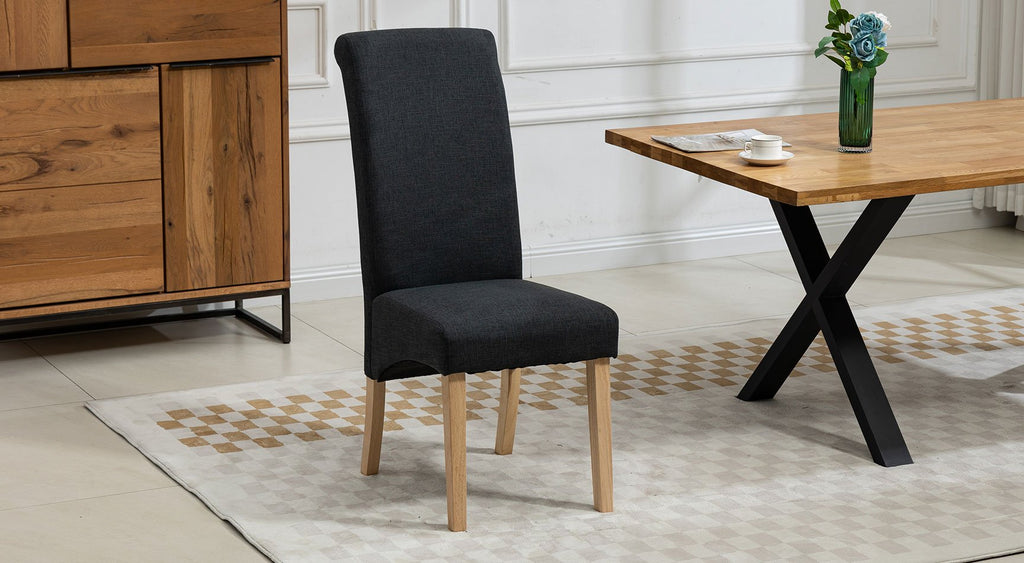 Rimini Fabric Pair Of Dining Chairs