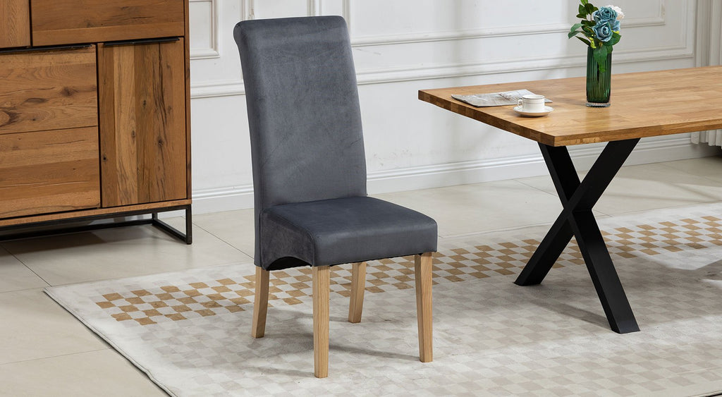 Rimini Velvet Pair Of Dining Chairs