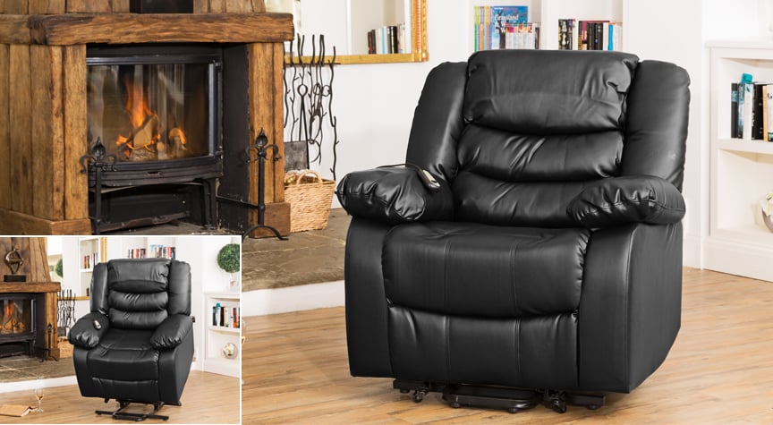 Seville Electric Riser Recliner With Massage And Heat