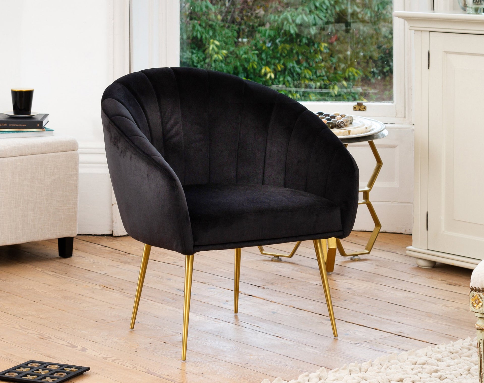 Throne Black Velvet Tufted Accent Chair Avawing High Back Throne